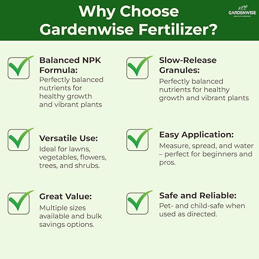 13-13-13 Slow Release Granular Fertilizer – All Purpose Plant Food 13 13 13 for Outdoor Grass, Vegetables, Roses, Flowers, Shrubs, Trees. Lawns, Gardens, Potted Plants (1/2 Quart)