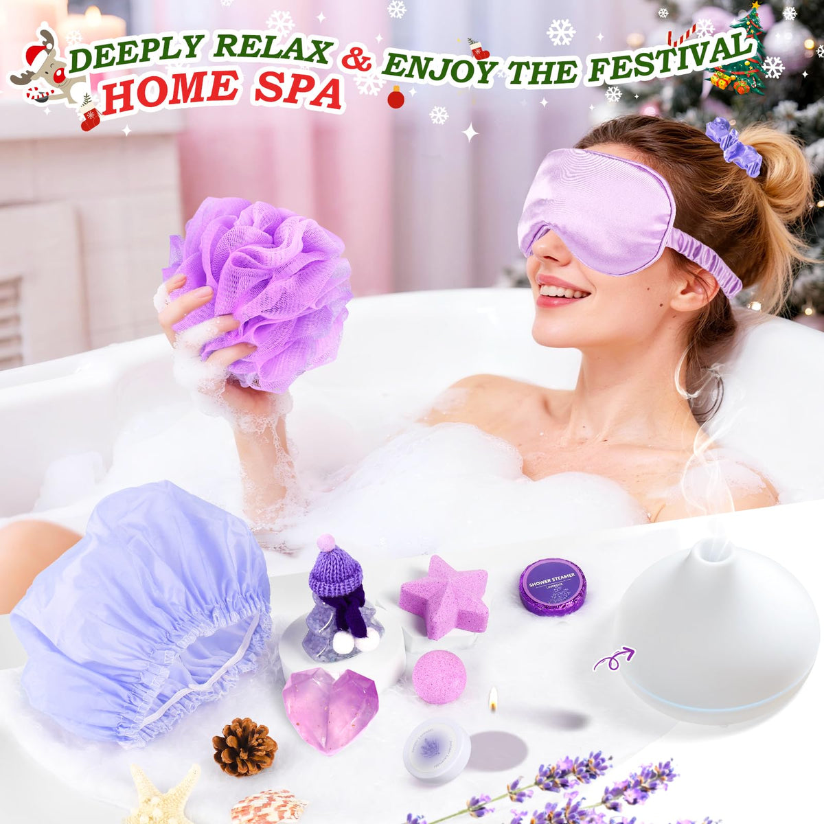 FUSPWEAO Advent Calendar 2026 Adult Women, 24 Days of Christmas Spa Gifts
