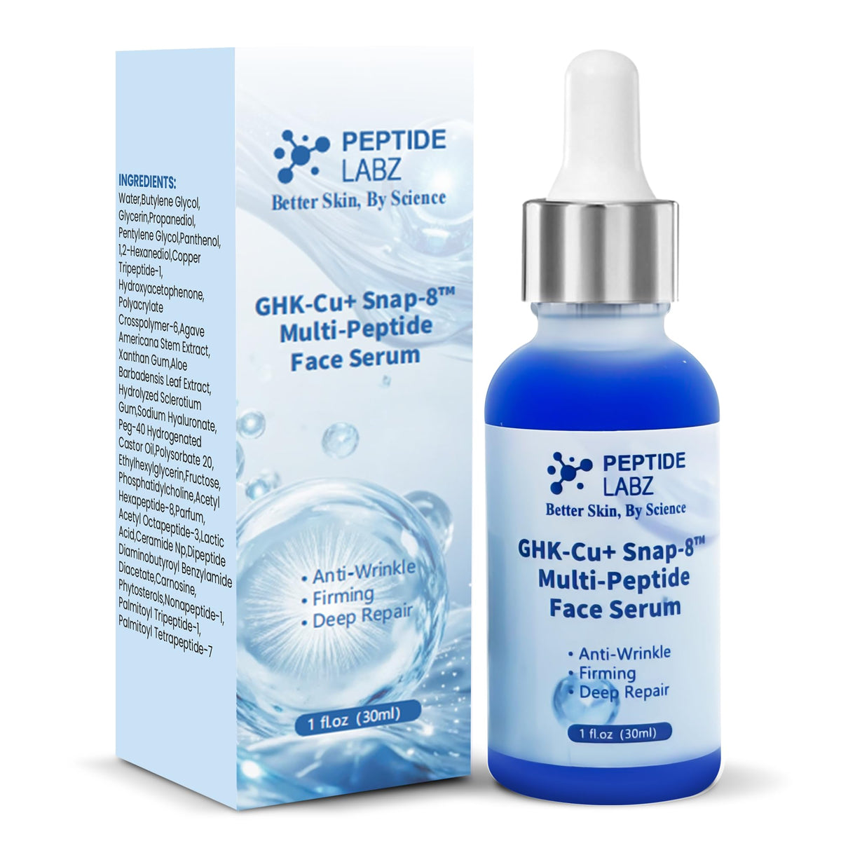 Copper Tripeptide-1 + SNAP-8 Multi-Peptide Face Serum, 1 fl oz