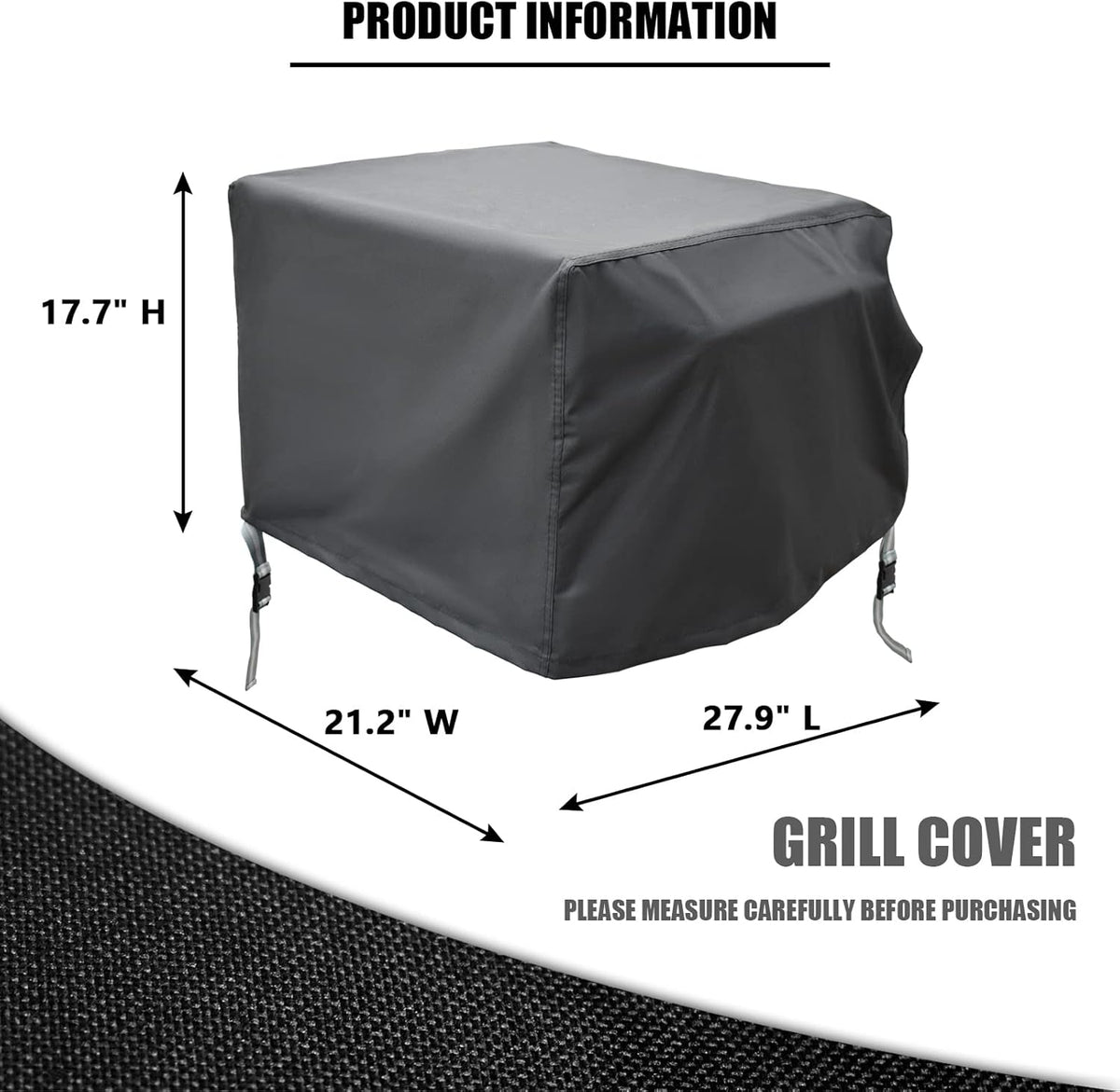 Grill Cover for Cuisinart CGG-403 3-in-1 Portable Pizza Oven - CGC-103 3-in-1 Pizza Oven Grill Cover - Heavy Duty Waterproof 600D Oxford Fabric
