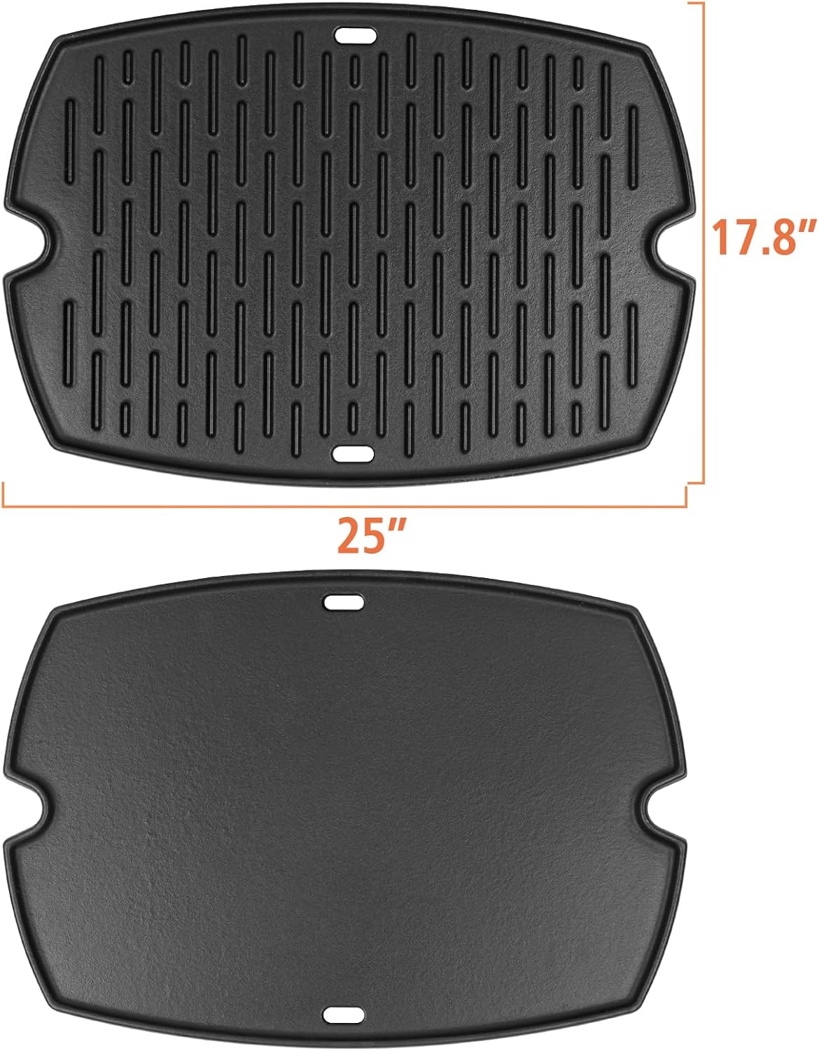 7584 Q3200 Griddle for Weber Q300 Q320 Q3000 Q3100 Q3200 Full Size Grill Plate Parts, Flat Top Cast Iron Griddle Insert for Weber 7646 Q320 Accessories, for WeberQ Grill Parts
