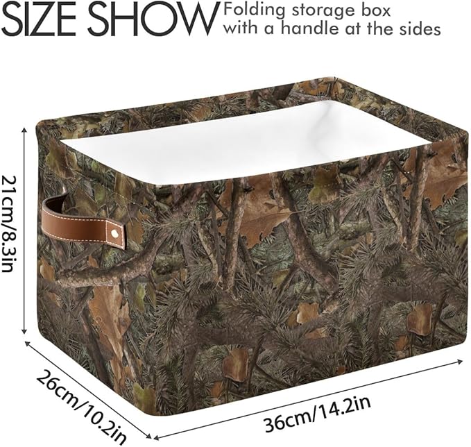 Camouflage Rectangular Storage Basket Organizer Bin Shelf Baskets For Clothes Gifts For Home Office Dorm