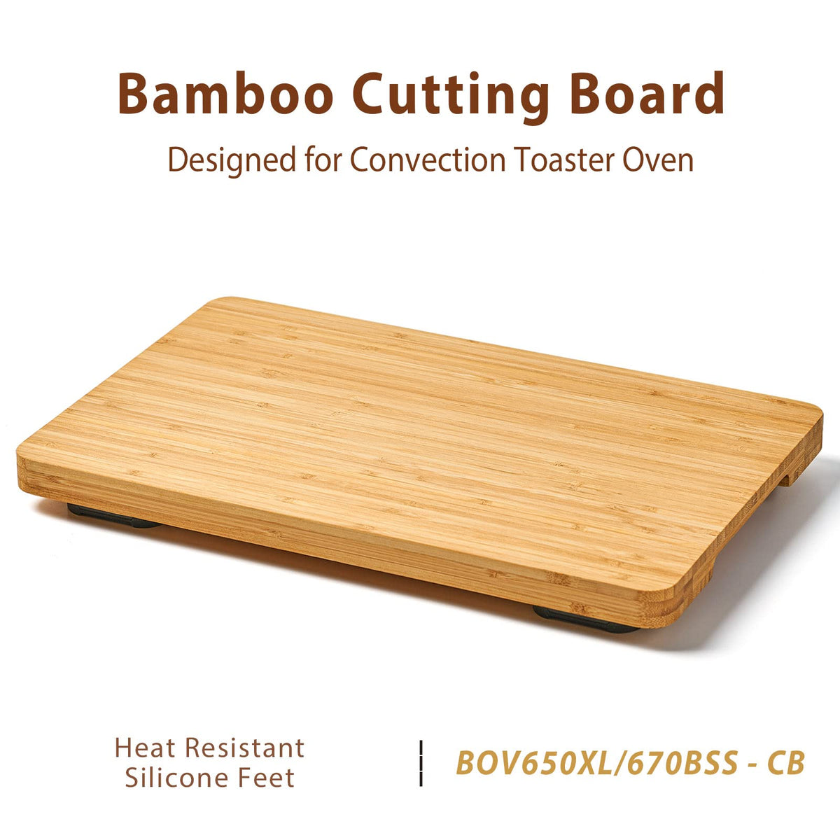 Cutting board Compatible with Breville BOV650XL/BOV670BSS Compact Smart Oven, Accessories for Countertop Toaster Oven, With Heat Resistant Silicone Feet, Creates Storage Space, Protects Cabinets