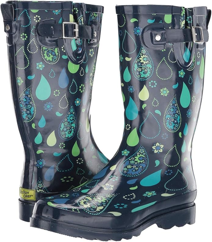 Western Chief Women's Tall Waterproof Rain Boot Outdoor Garden Shoes