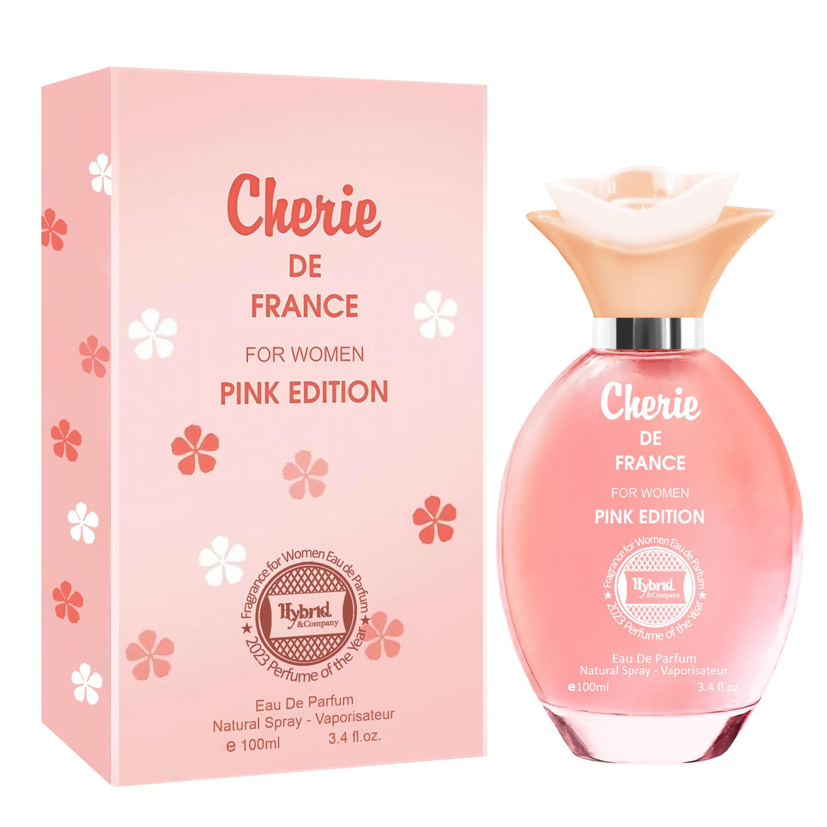Hybrid & Company Cherie De France For Women Pink Edition Fruity Femininity Relaxed Scent Womens Perfume, 3.4 Fl Oz