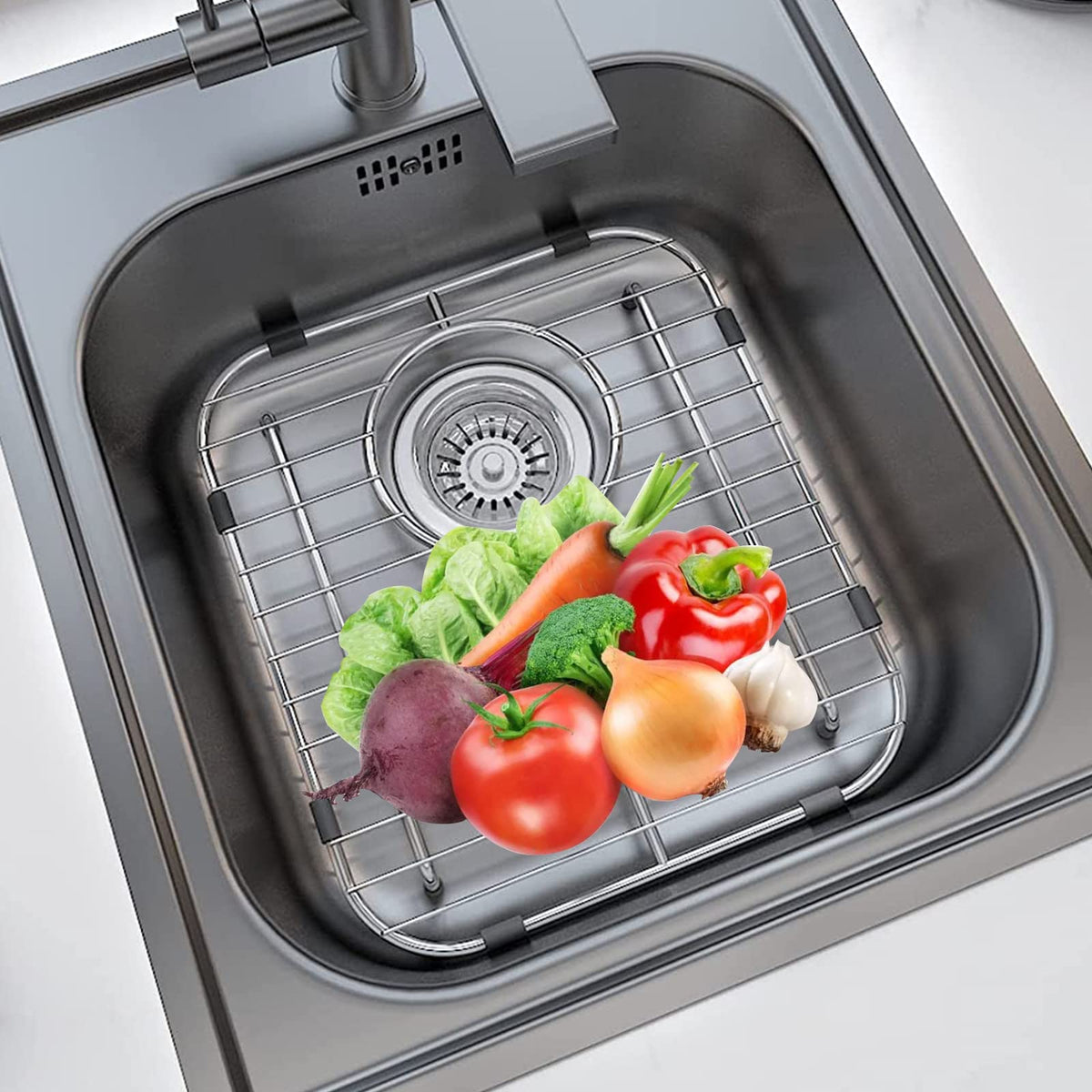 Orgneas Sink Protectors for Kitchen Sink Universal Double Bowl