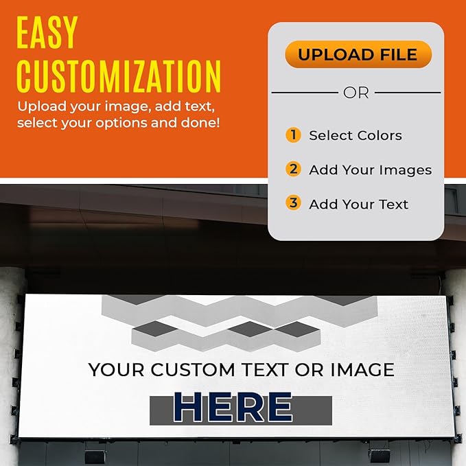 Personalized Passion Vinyl Banner 3' x 2' - Customized Banner for Business, Graduation, Birthday Parties, Indoor Outdoor Use - Full Color 13oz Vinyl Custom Signs with HD Printed Text, Photos and More