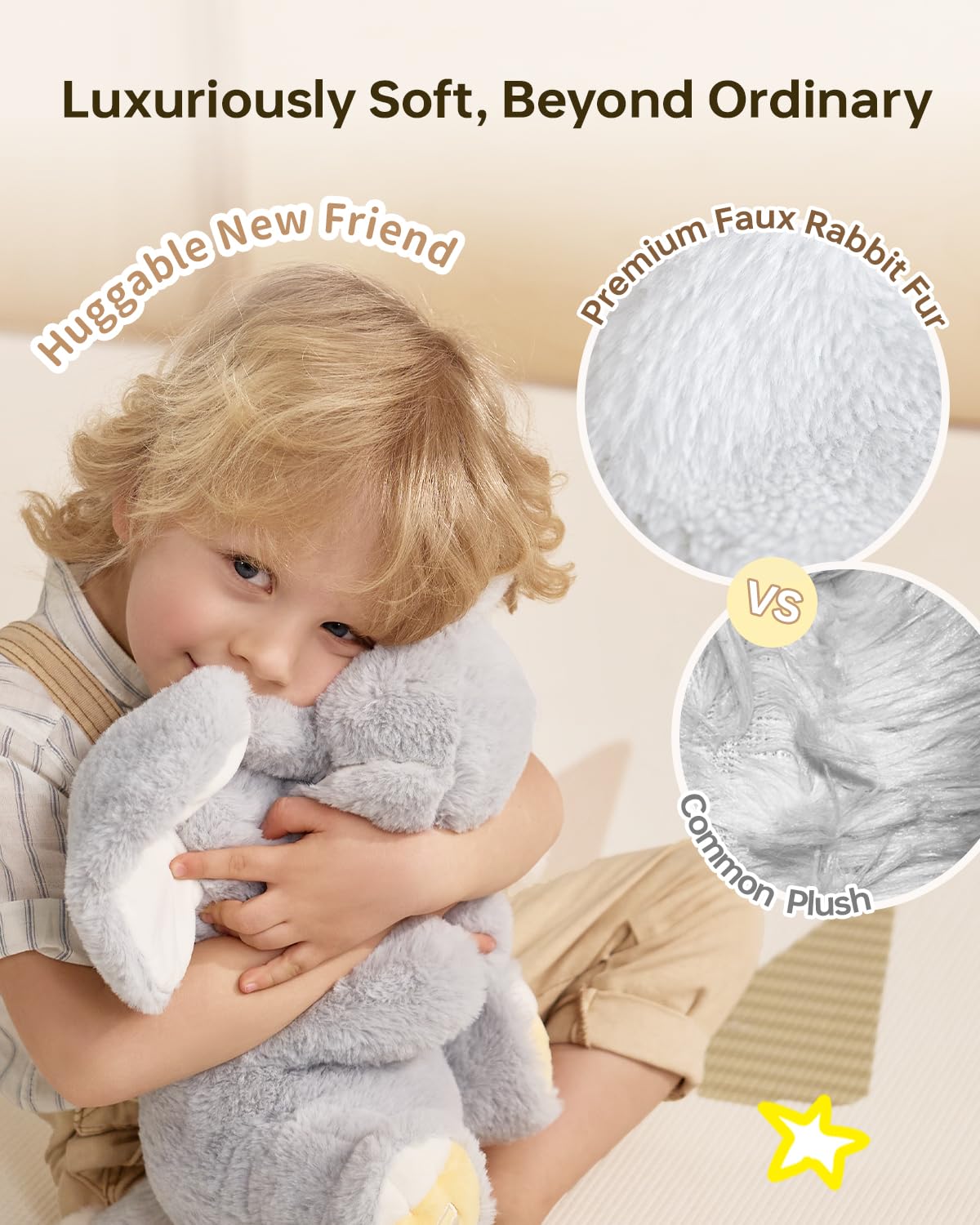 Peek A Boo Elephant Toy, Interactive Singing Plush Elephant, Moving Ears