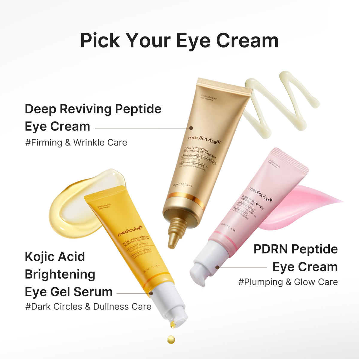 medicube Eye Serum with Deep Reviving Peptide for Fine Lines Care