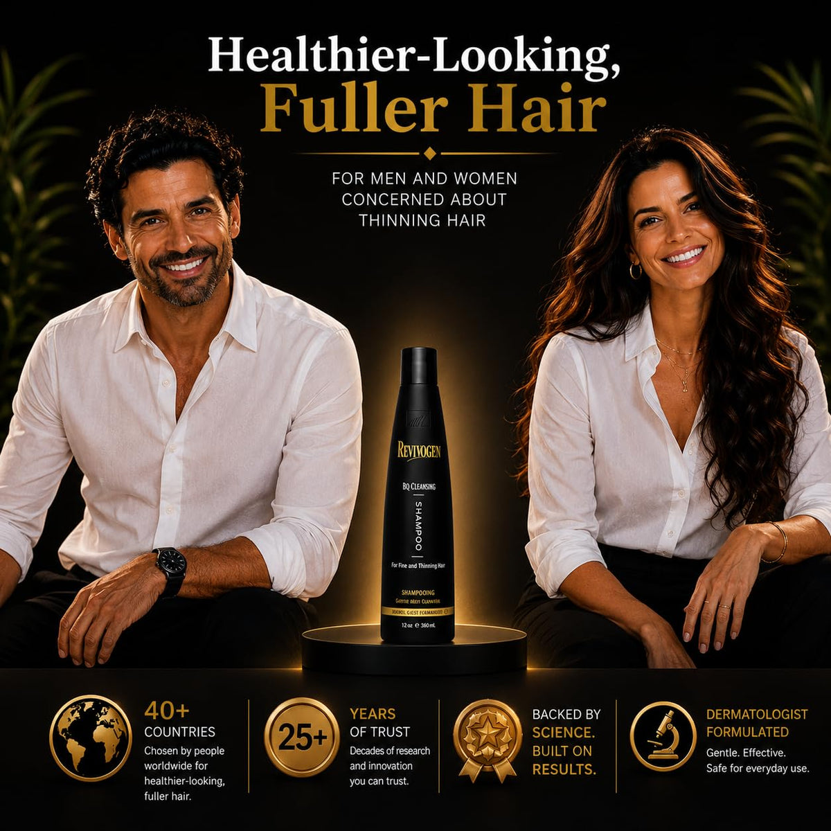 Revivogen MD Bio-Cleansing Shampoo for Thinning Hair, Saw Palmetto & Biotin
