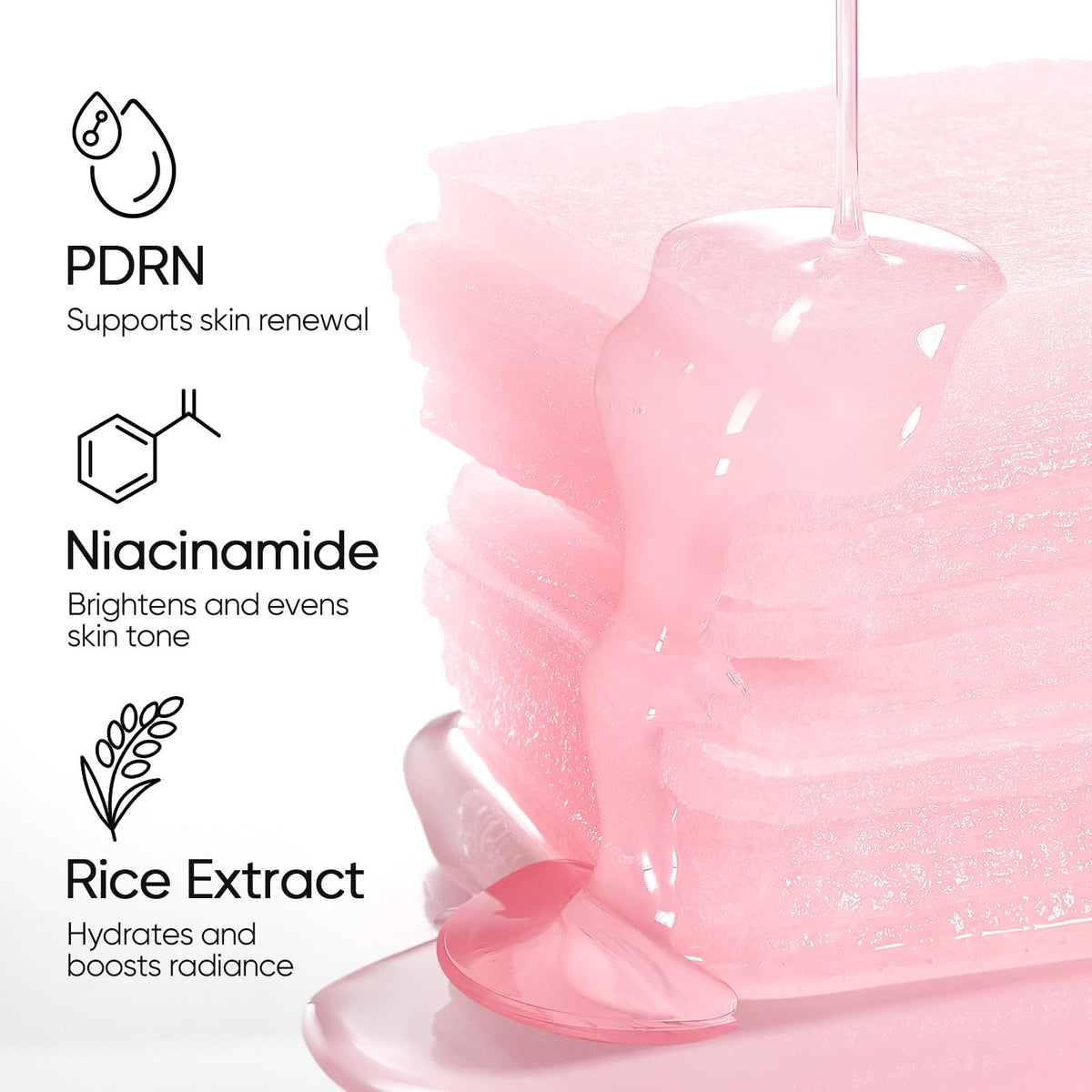SKINTIFIC Pink PDRN Brightening Toner Pads for Dull, Uneven-Looking Skin