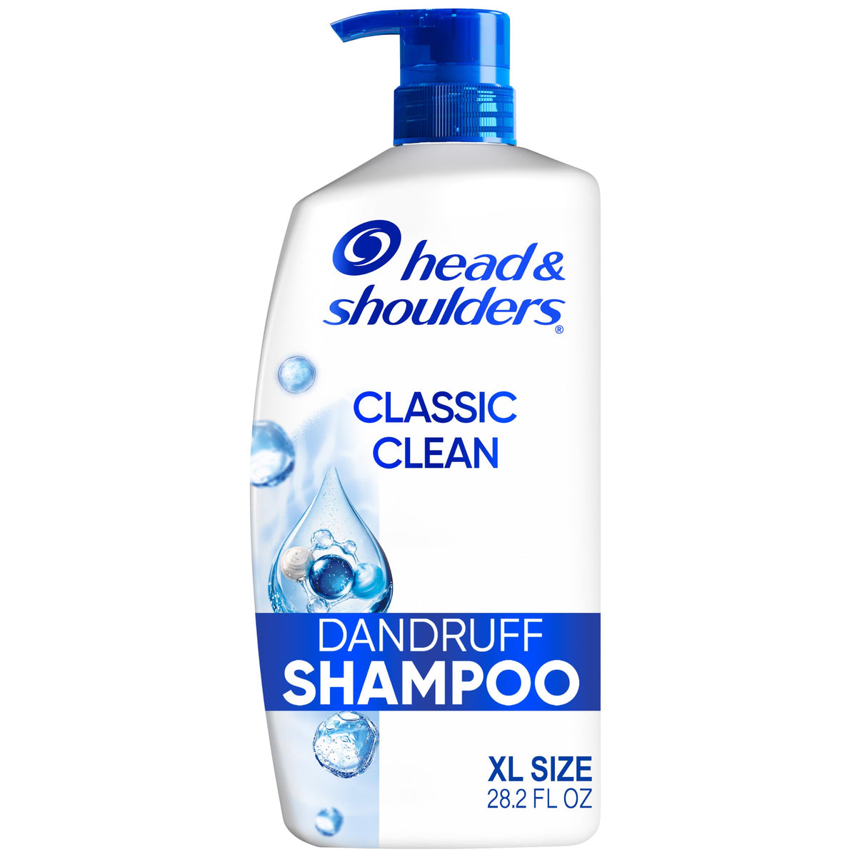Head & Shoulders Classic Clean Anti-Dandruff Shampoo, 72-Hour Dandruff Protection, 1% Pyrithione Zinc, 28.2 fl oz