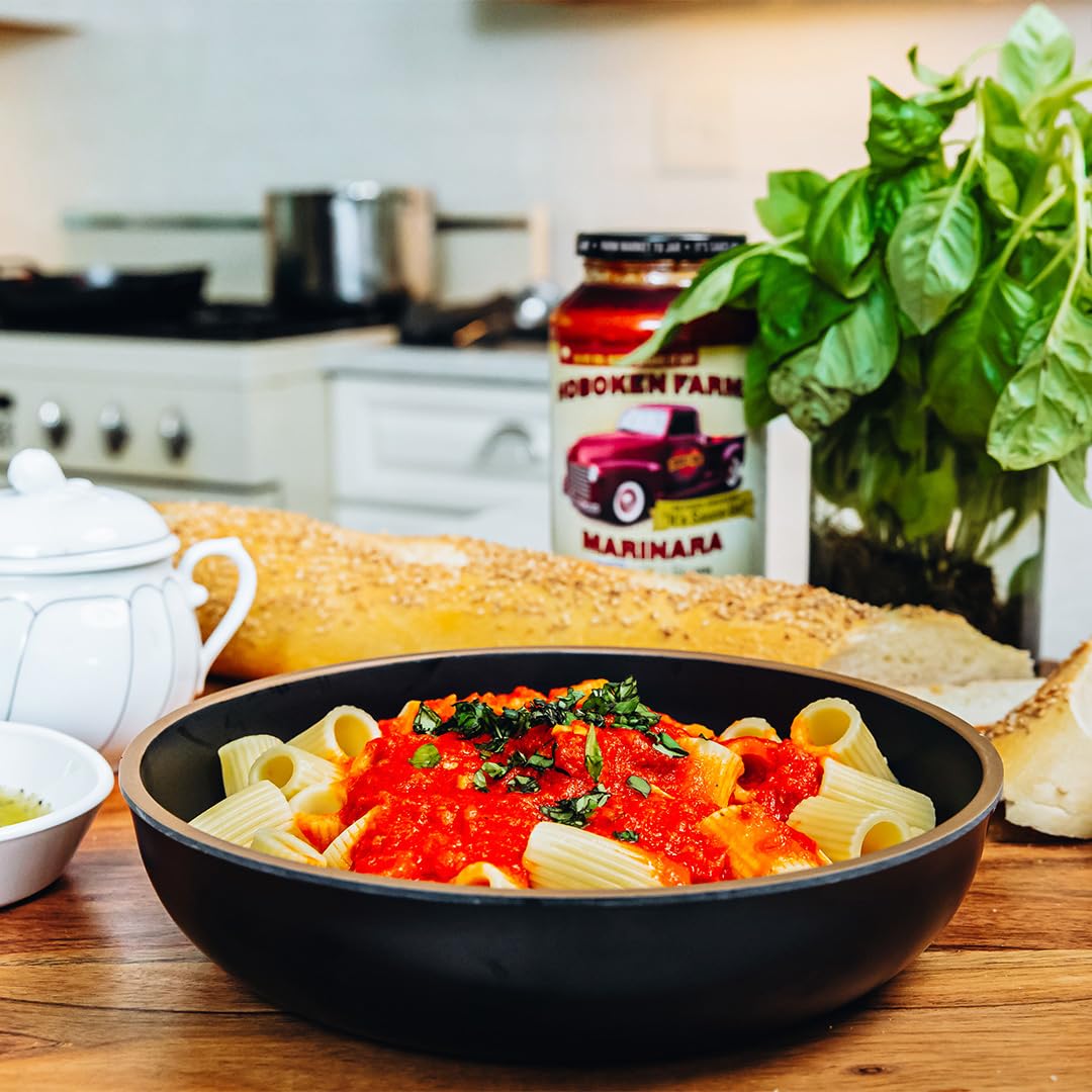 Hoboken Farms Marinara Sauce - No Sugar Added, Non-GMO, Preservative-Free, Low Carb, Keto - Better For You Pasta Sauce! (25 Fl Oz, Pack of 4)