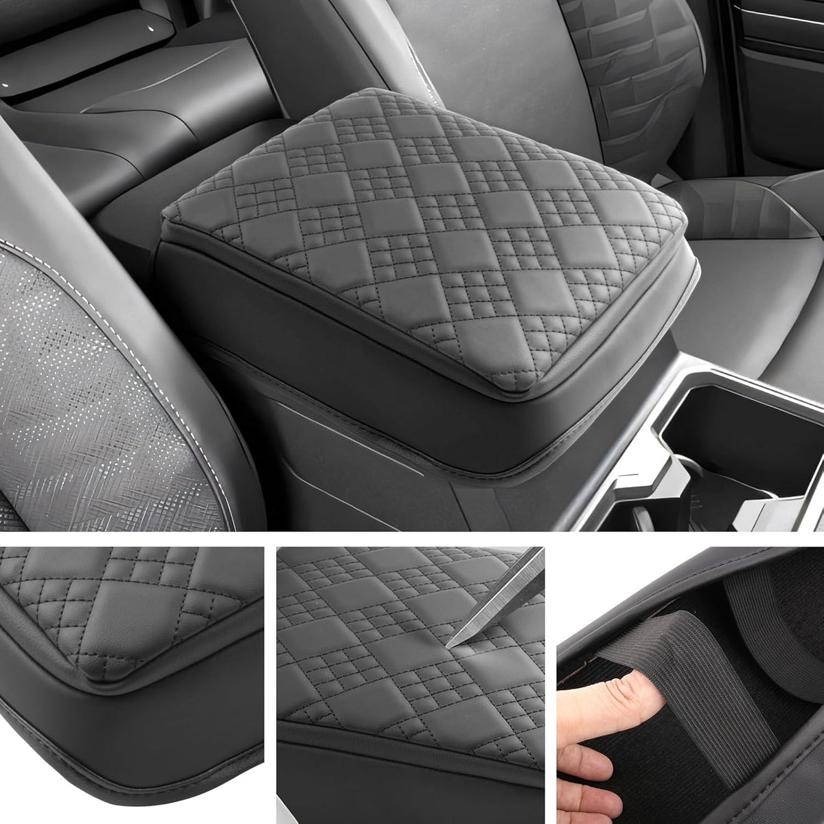 SXCY for 2025 2026 Toyota 4Runner Armrest Cover Pad for 2025 2026 Toyota 4Runner Accessories 2025 4Runner Center Console Cover 2026 4Runner Middle Console Cover w/Soft Cotton Cushion (Added-Pad)
