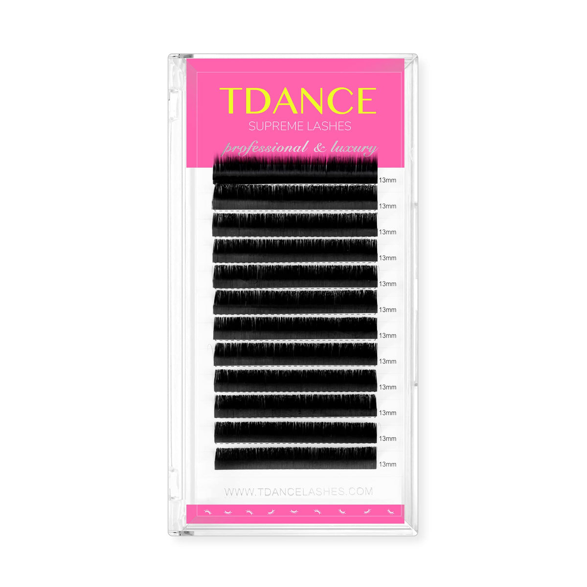 Tdance Premium Cc Curl 14Mm Semi Permanent Individual Eyelash Extensions 0.18Mm Thickness False Mink Silk Classic Lashes Extensi