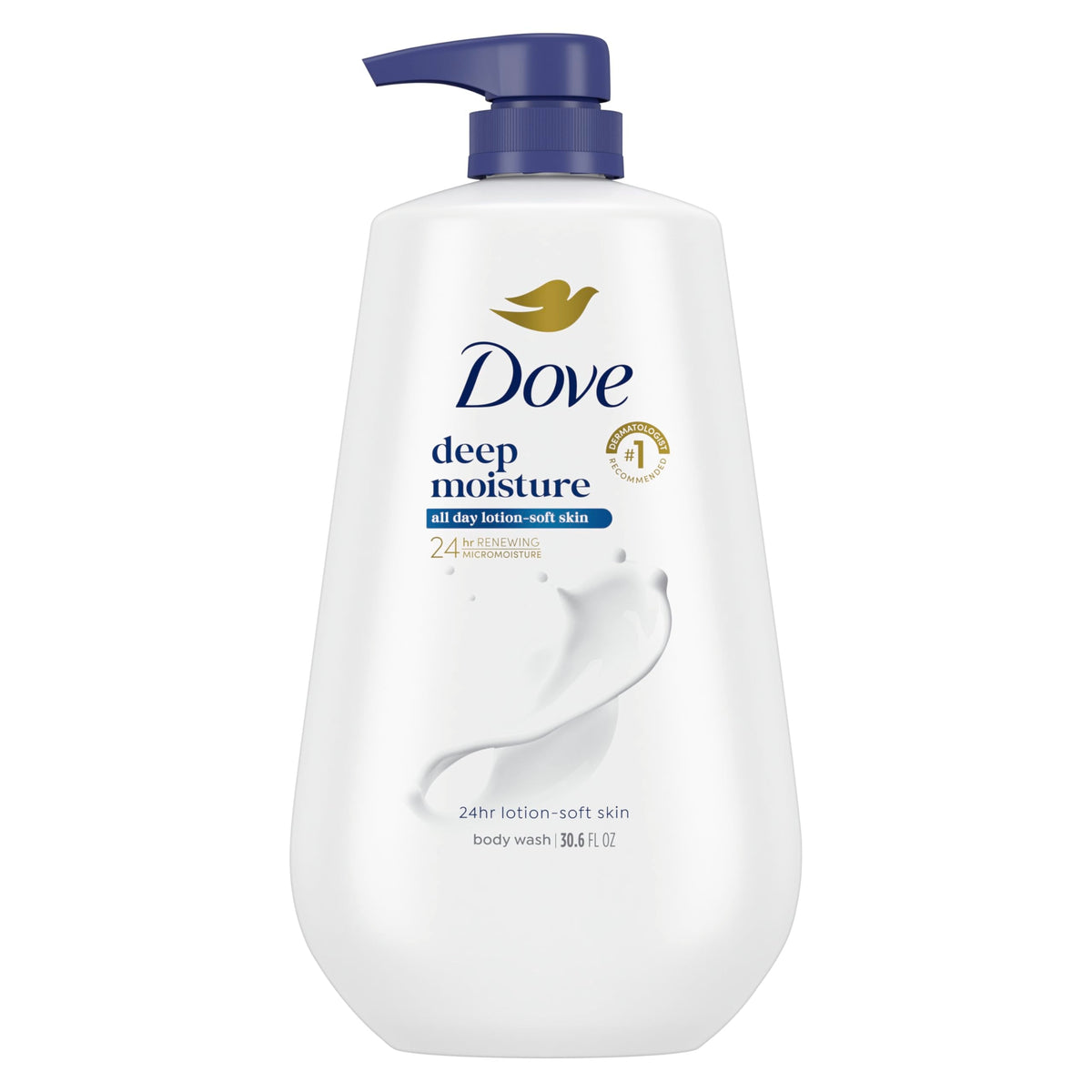 Dove Deep Moisture Body Wash, 30.6 oz Pump, Sulfate Free