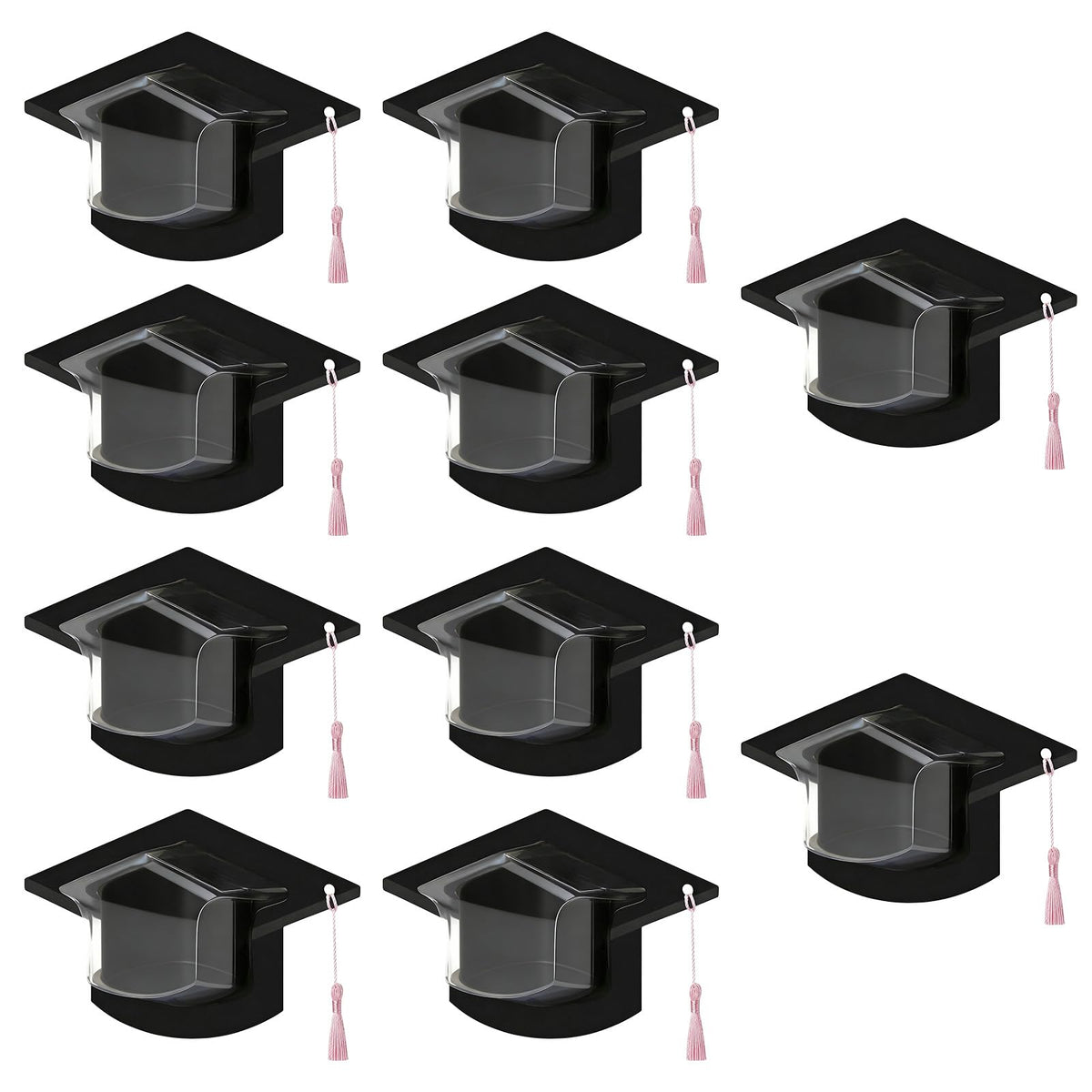 NRGQAXM Graduation Cap Candy Box, Graduation Cards with Plastics Domes Graduations Candy Dome Greetingcard Gift with Tassels Chocolate Box for Friend