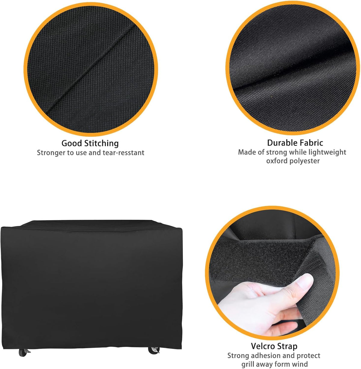 Grill Cover for for Royal Gourmet GB4000 GB4000F, 45 inch 600D Heavy Duty Cover CR4014, Durable Outdoor BBQ Waterproof Grill Cover