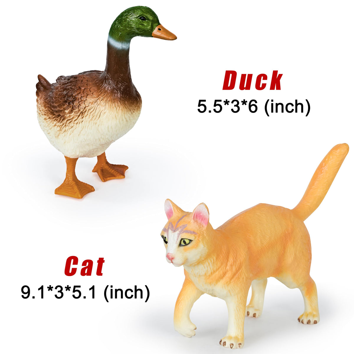 Hazibao 6 Pack Soft Jumbo Farm Animal Toys,Big Realistic Animals Farm Figures for Kids Toddlers Boys Girls 1 2 3 4 5Year Old,Christmas Brithday Gift