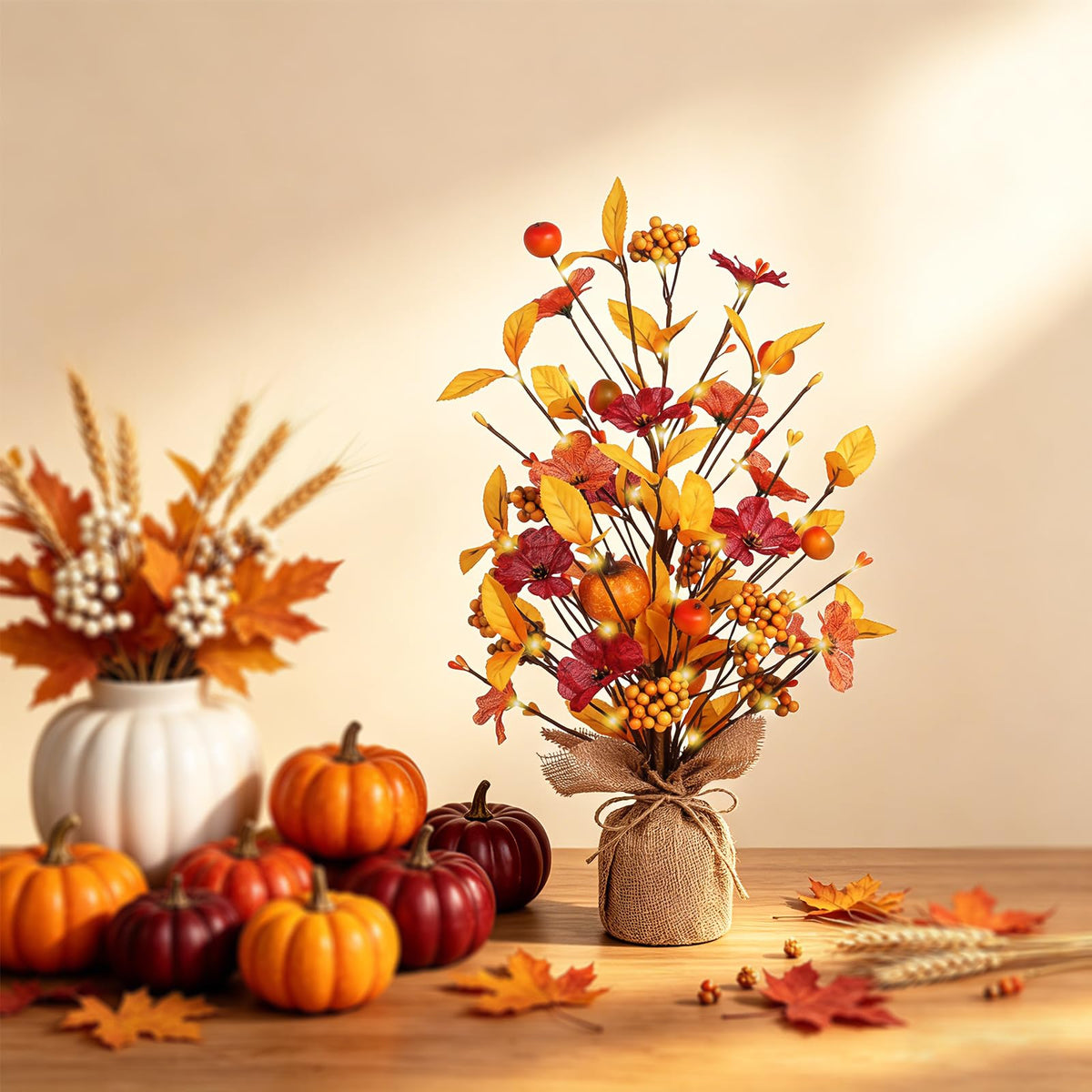18IN Fall Table Tree Decor for Autume Thanksgiving Home Decorations