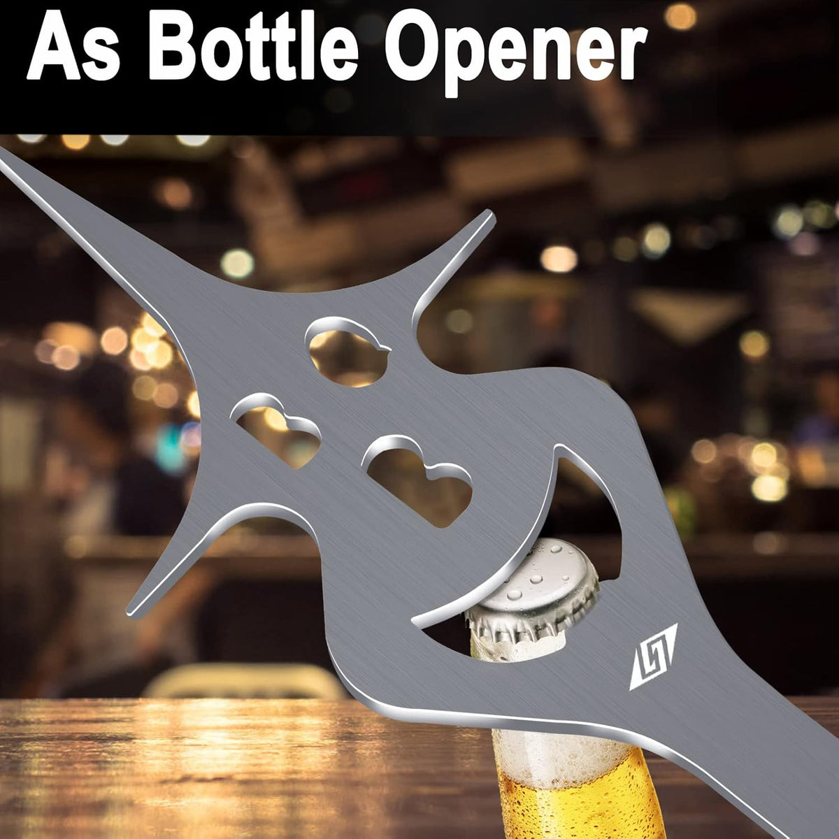 BBQ Grill Accessories for Gas Grill Charcoal Grill, 6 in 1 Grill Tools for Outdoor Barbecue Grill, 14 Inch Grill Utensils, Unique Gill Fork, Dad Gifts, Father's Day Gifts, Gifts for Men, Dad, Husband