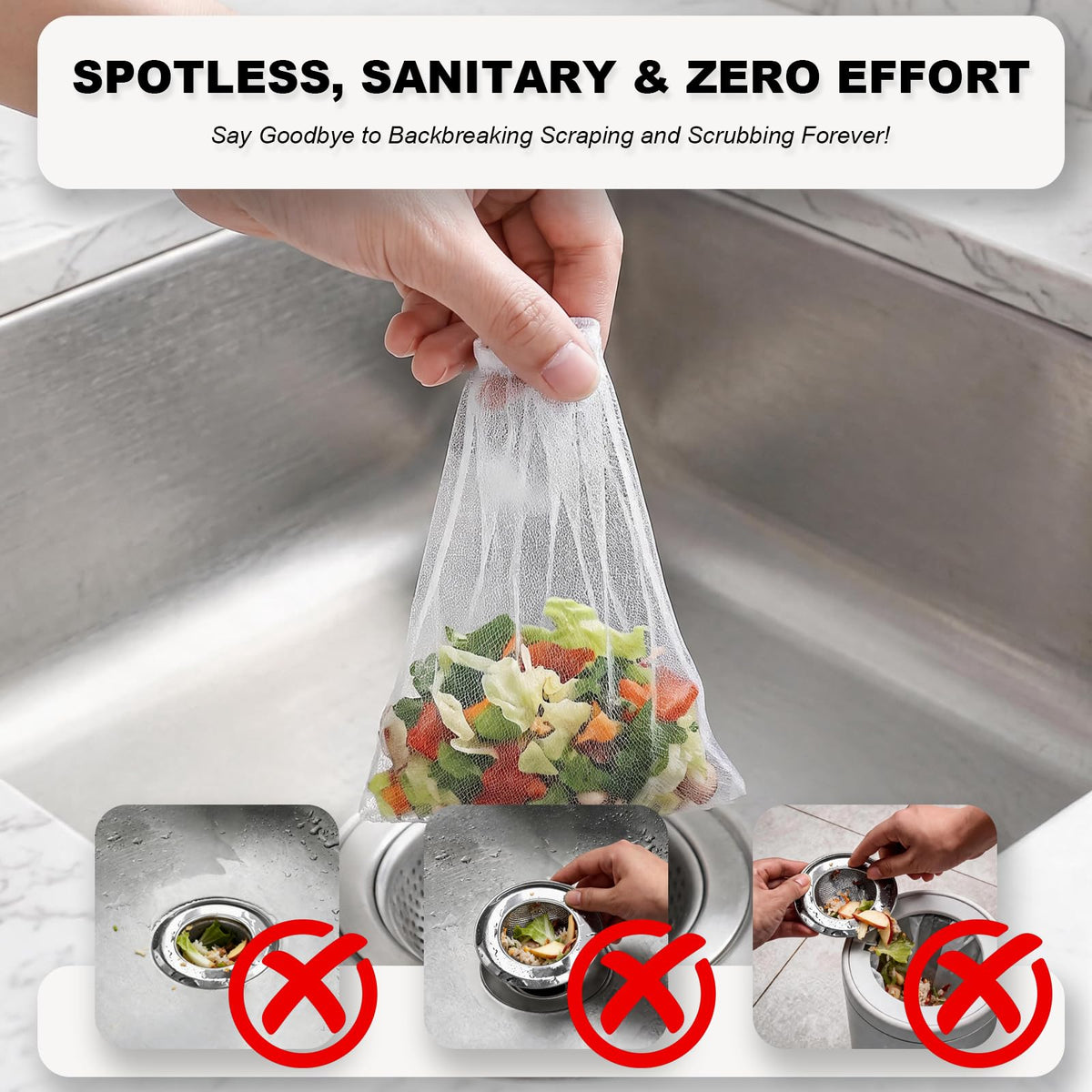 WYIRONG 250 Pack Disposable Drain Covers, Disposable Mesh Sink Strainer Pouches for Sourdough, One Use Sourdough Drain Catcher Mesh Cover Nets for Kitchen Sink, Strainer Pouches Kitchen and Bathroom