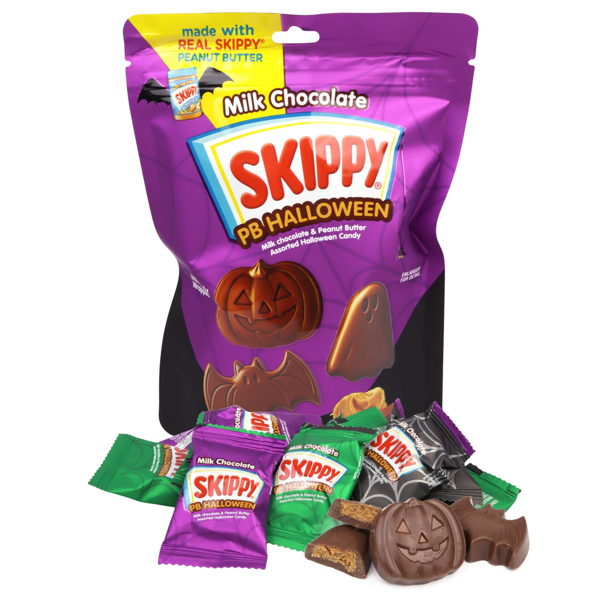 Skippy Peanut Butter Milk Chocolate Halloween Pumpkins, Bats and Ghosts
