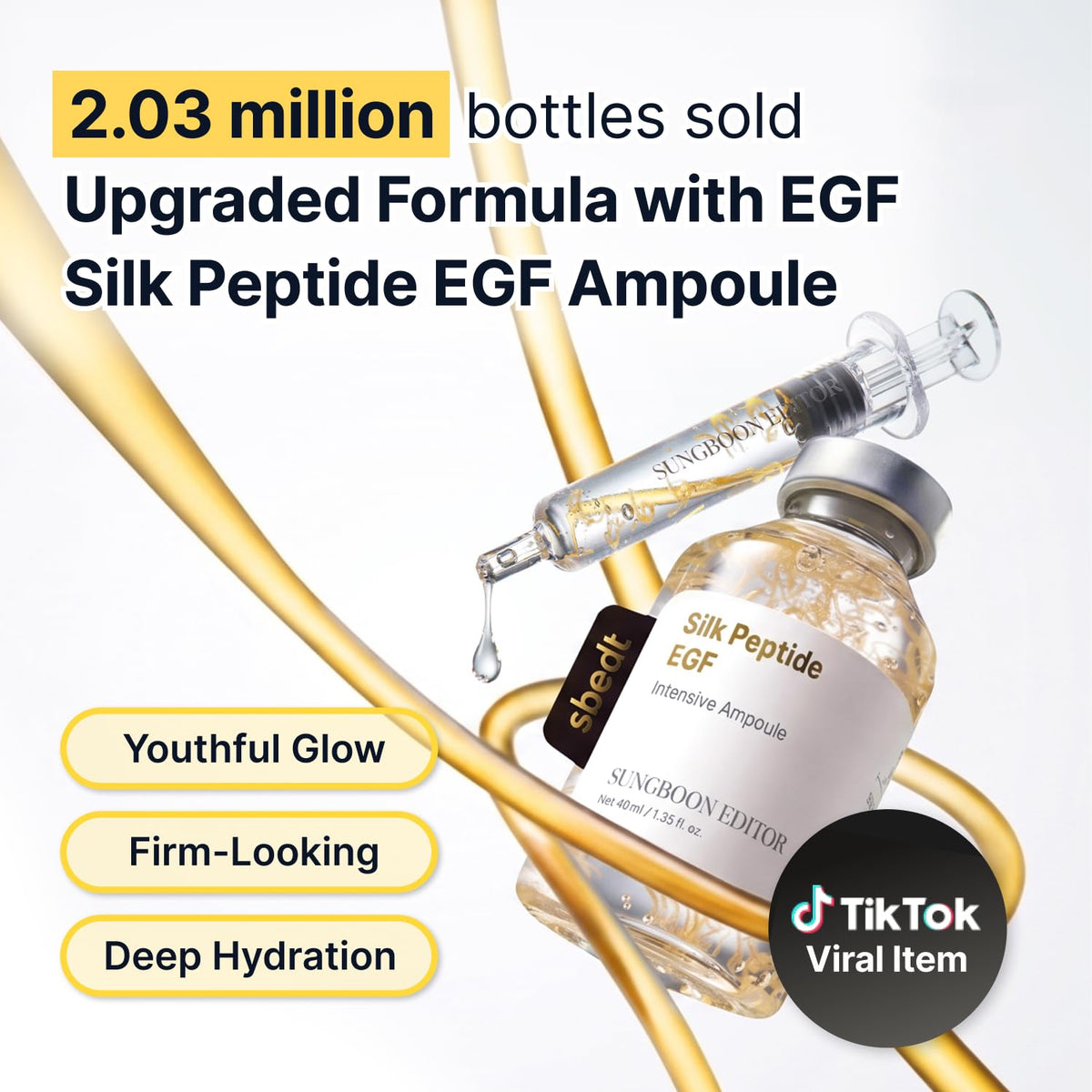 SUNGBOON EDITOR Intensive Deep Collagen Silk Peptide EGF Ampoule,1.35fl.oz