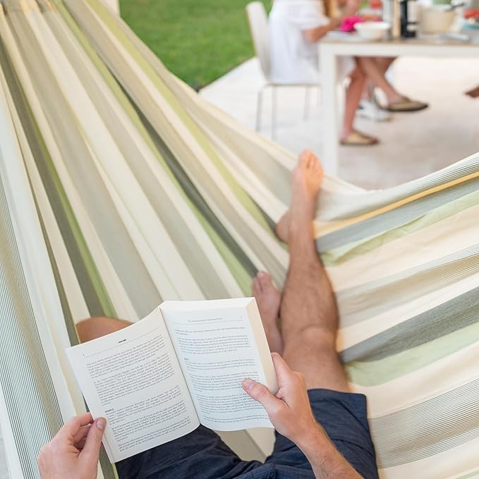 LA SIESTA® - XL King Domingo Hammock Swing Chair - Weather & Tear Resistant Hanging Hammock Chair - Indoor Outdoor Hammock Chair Swing - Hanging Chair for Patio Porch Bedroom - Max 355 Lbs, Cedar