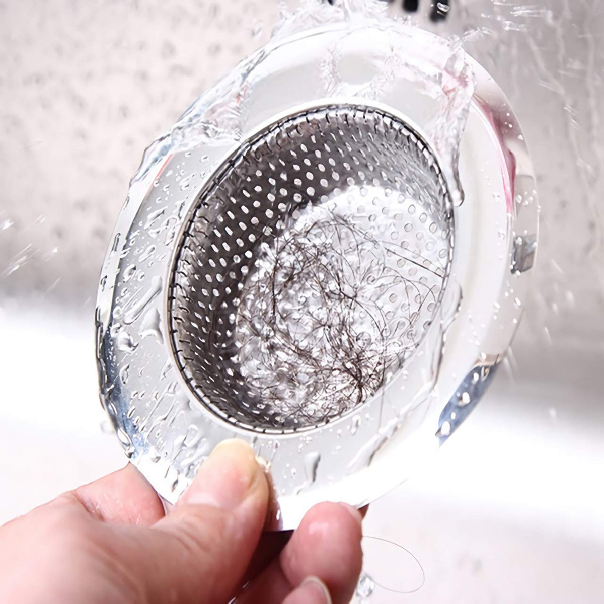 Kingrol 4.5" Kitchen Sink Strainers, 6-Pack Stainless Steel Drain Strainers