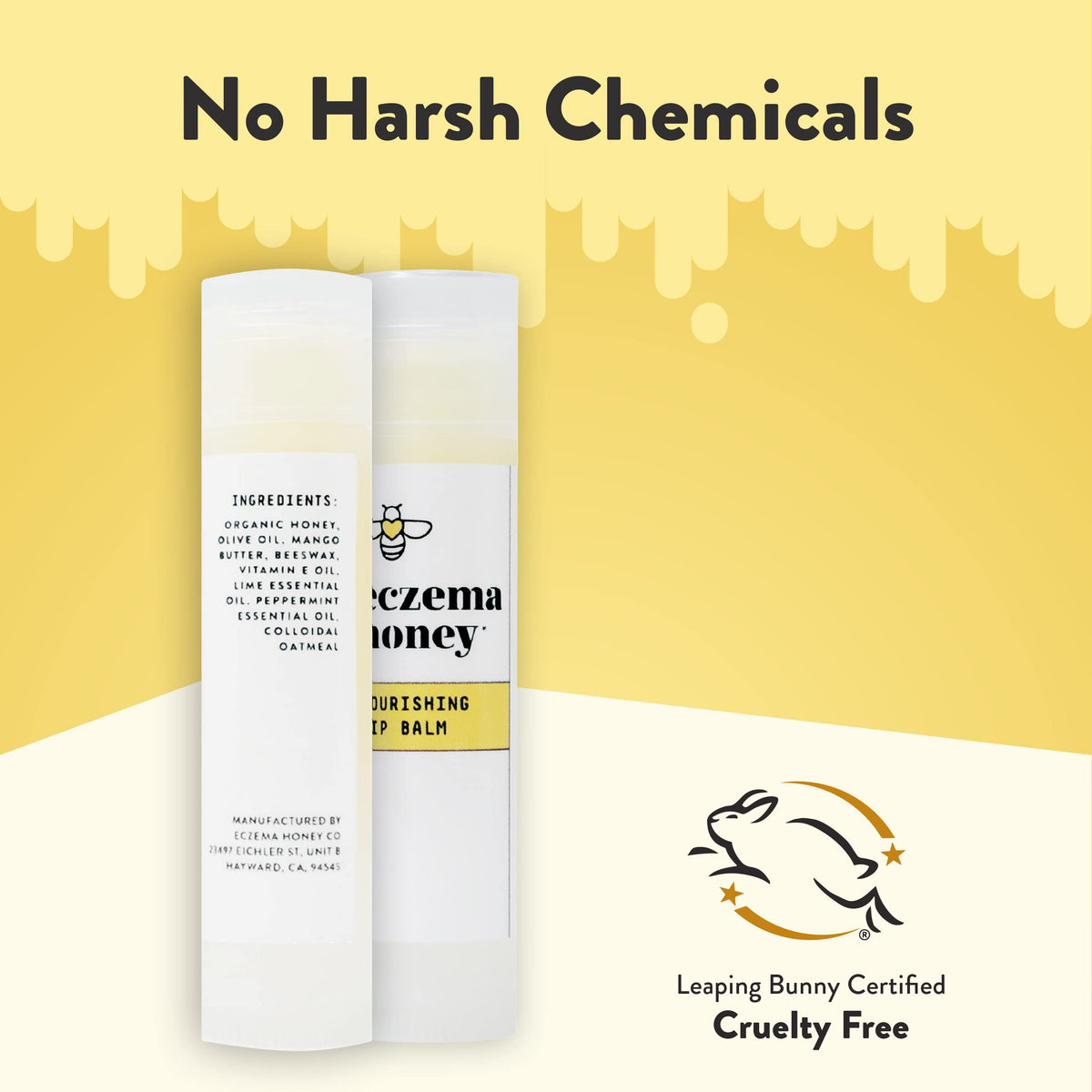 ECZEMA HONEY Nourishing Lip Balm, Daily Lip Moisturizer for Dry Lips (1 Ct)