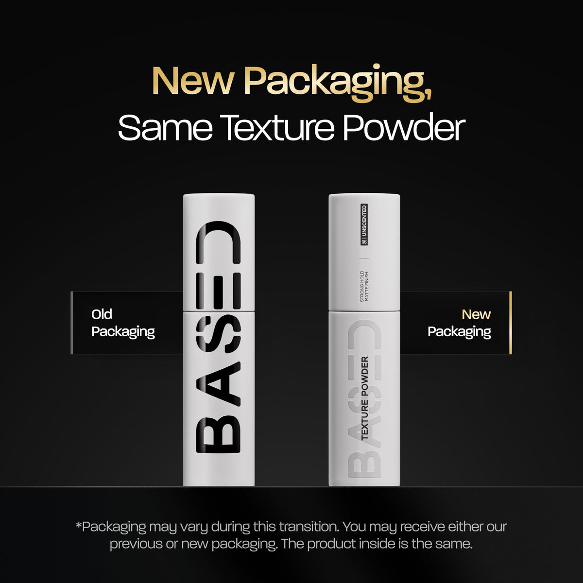 BASED Hair Texturizing Powder, Lightweight & Volumizing Hair Styling Powder with Matte Finish, Add Texture to Hair with Medium Hold, For Short to Medium Hair, (1.69oz Bottle, 2.5 Gram Fill, Pack of 1)