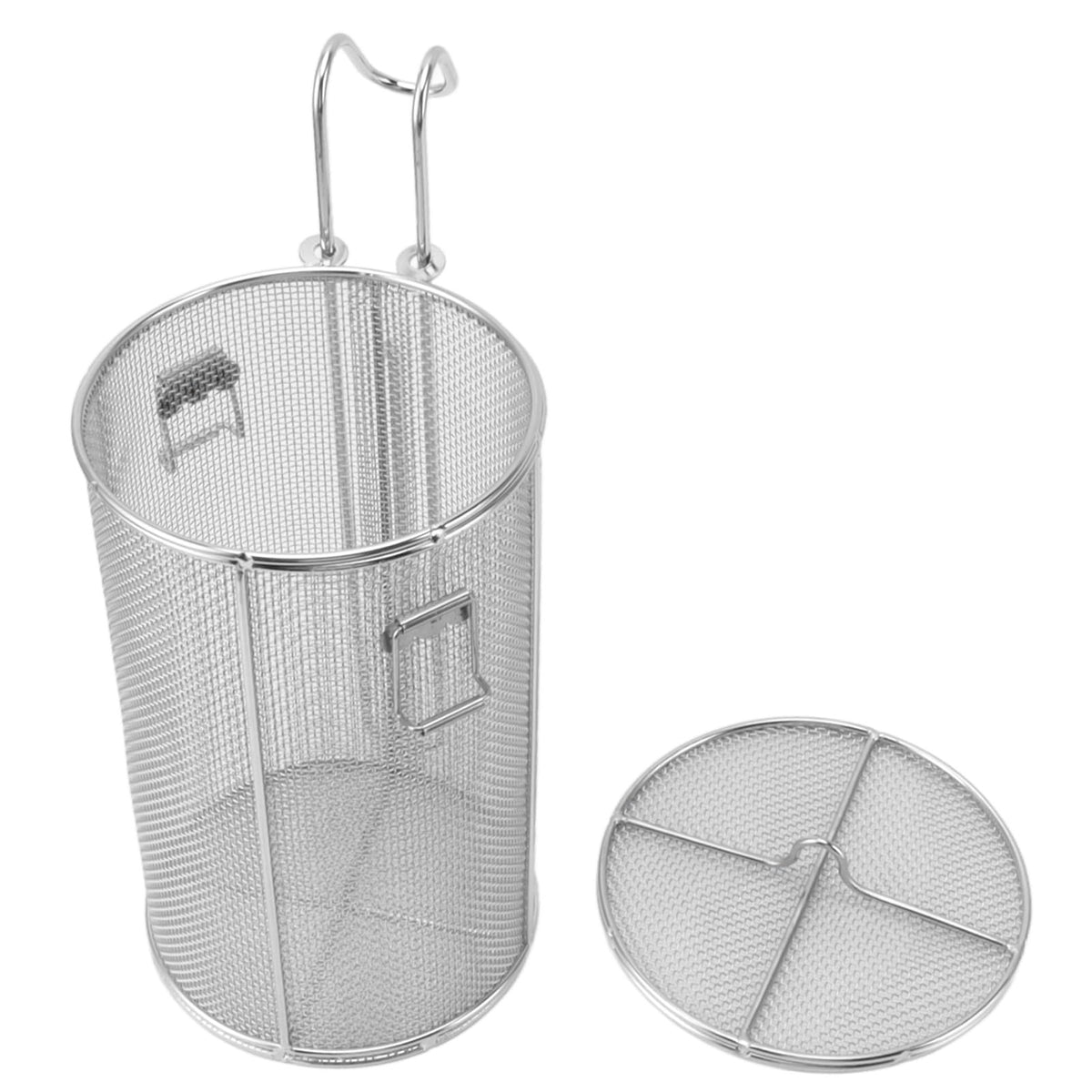 HAOHIZE Stainless Steel Seasoning Strainer, Soup Seasonings Seperation Basket Collapsible Telescopic Handle Soup Seasonings Seperation Basket for Cooking