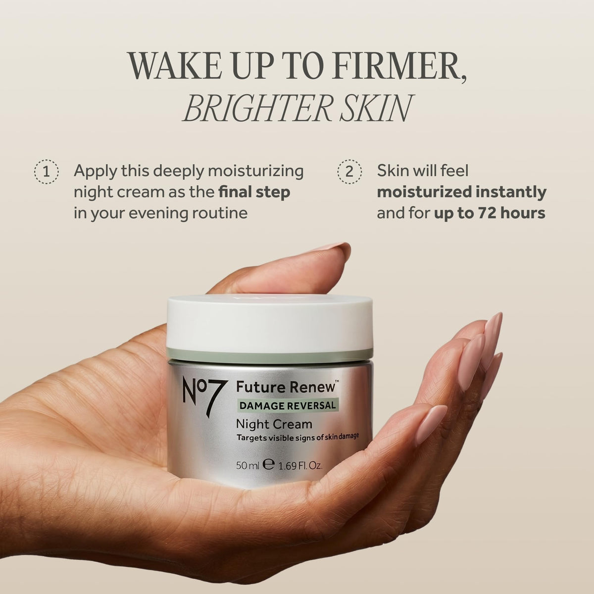 No7 Future Renew Damage Reversal Night Cream, 1.69 oz