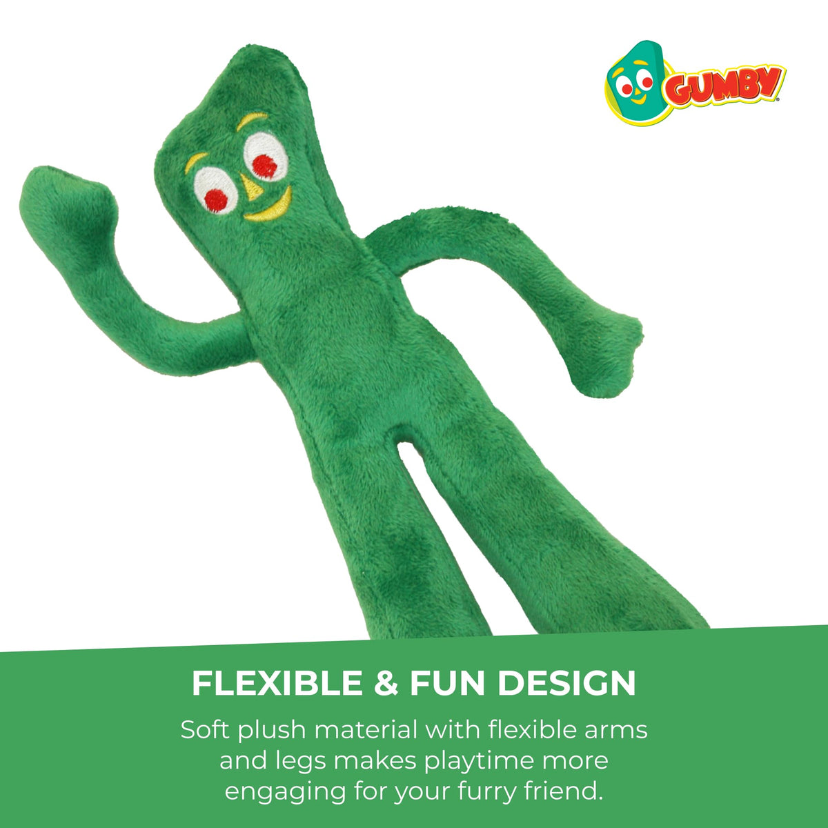 Multipet Gumby Dog Plush Toy - Squeaky Toy