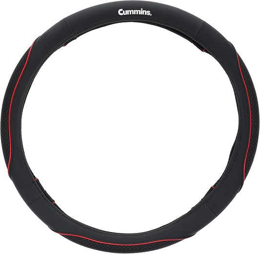 Cummins CMN35392 Navigator 18-Inch Steering Wheel Cover Leather Semi Truck Interior Accessories for RV and Big Rig-Black