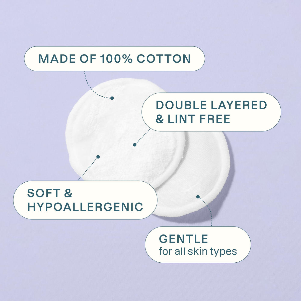 Cliganic Premium Cotton Rounds for Face, Makeup Remover Pads, 600 Count