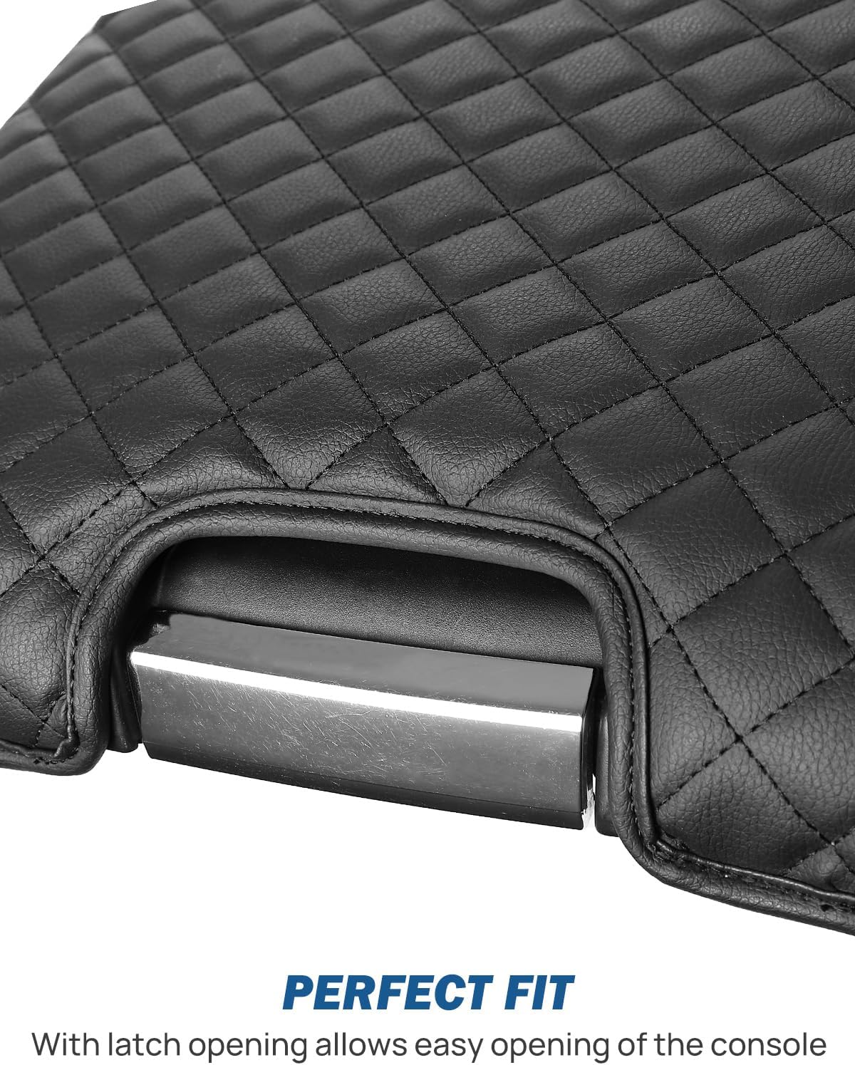 JOYTUTUS Center Console Cover Compatible with 2013-2018 Ram 1500 & 2013-2025 Ram 2500/3500/1500 Classic Model Jump Seat Console, Leather Arm Rest Armrest Cover for Car, Middle Console Cover Lid