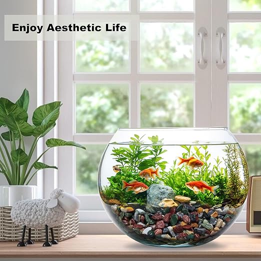 45LB Succulents Rocks for Plants Cactus Gravel Pebbles for Fish Tank 1/2 Inch Natural River Rocks for Vase, Aquarium, Landscaping,Bonsai,Terrarium Pebbles, Mixed Color