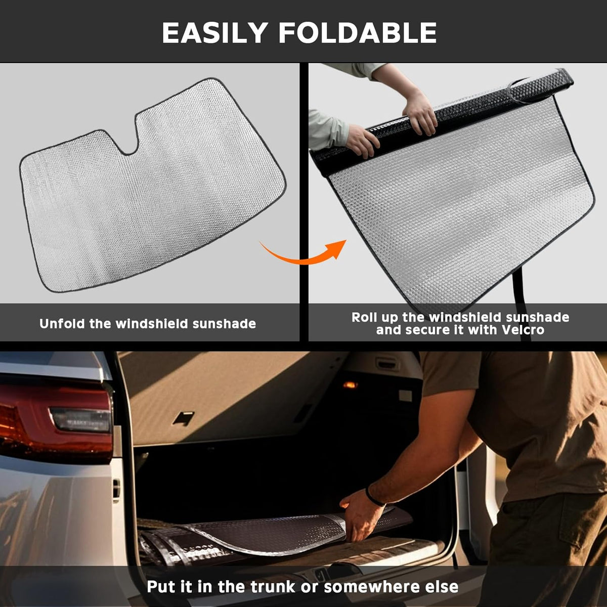 Windshield Sun Shade for 2017-2025 Subaru Impreza WRX Sedan Impreza WRX Hatchback WRX STI - 5-Layer Bubble Foldable Front Window Shade Sun Visor Accessories - Blocks Heat & UV Rays