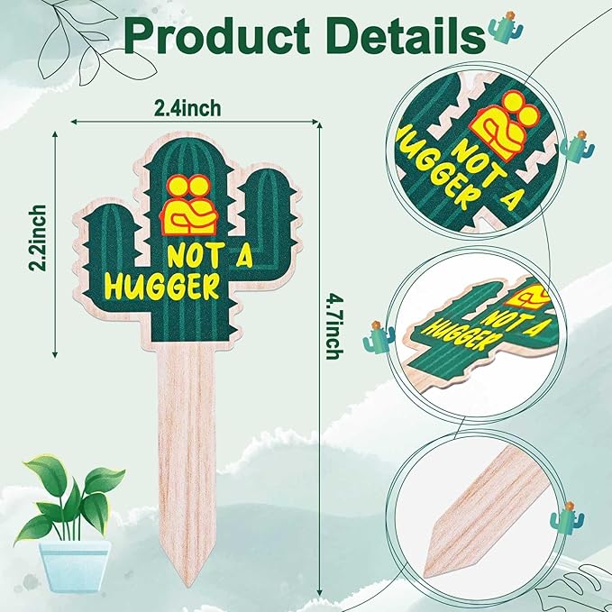 Funny Plant Labels - 15 Pack Garden Markers for Succulent Flowers, Greenery, Seedling Plants - Waterproof, Outdoor/Indoor Patio Tags, Garden Stakes