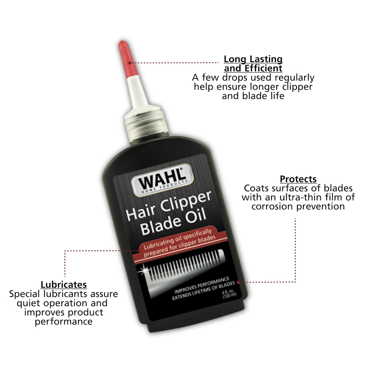 Wahl Premium Hair Clipper Blade Lubricating Oil, Clippers & Trimmers, 4 oz