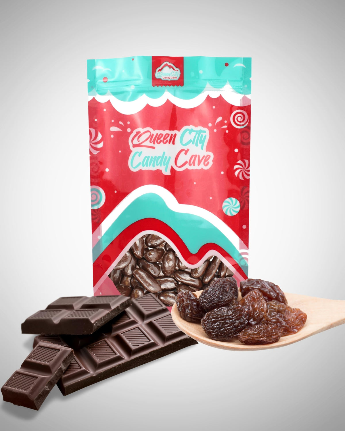 Dark Chocolate Covered Raisins, Bulk Dark Chocolate Covered Candy, 2 lb