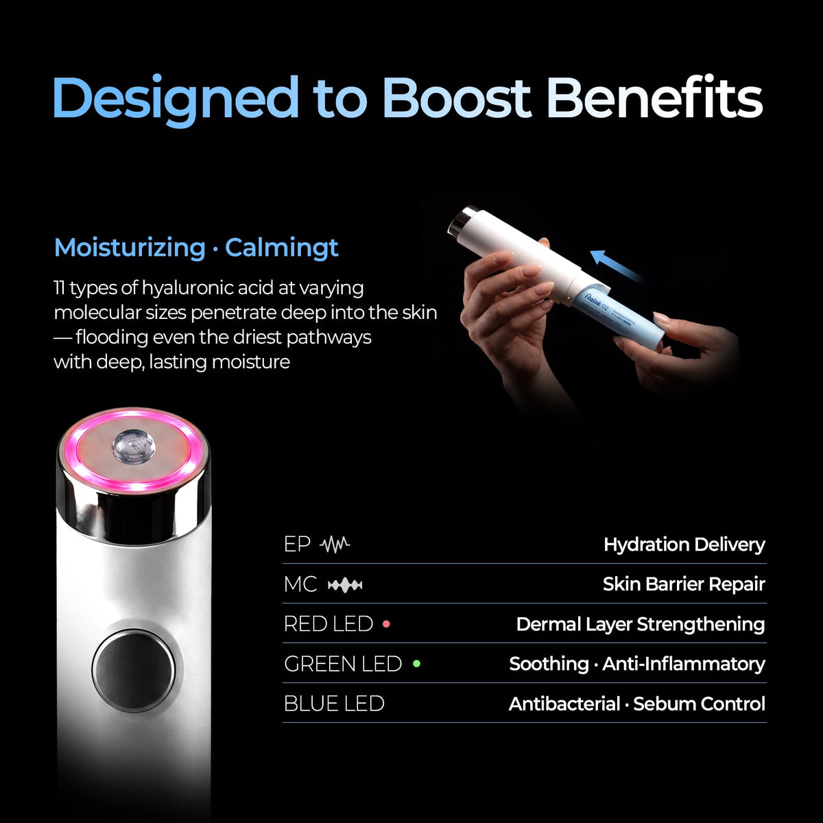 Aalok SKINMAX Facial Device (02 Hydrating Soothing, Device + Serum)