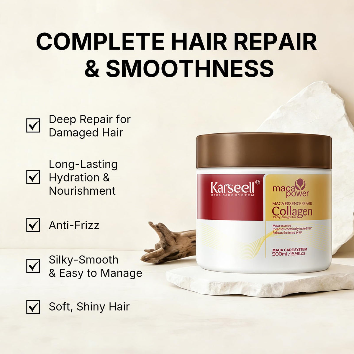 Karseell Collagen Hair Mask for Dry, Frizzy, Damaged Hair 16.90 oz