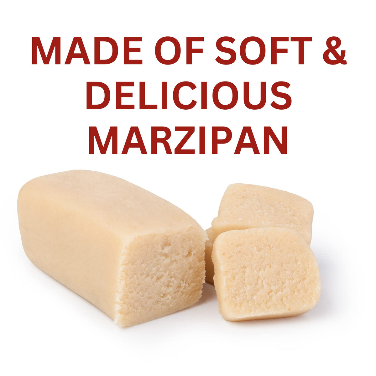 Needzo Santa Shaped Marzipan for Christmas, Delicious Almond Candy Snacks, Holiday Treats for Men and Women, 3.52 Ounces