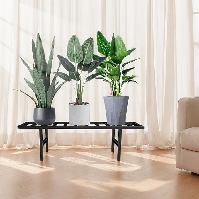 Plant Stand Indoor Outdoor, Heavy Duty Iron Pedestal Stands Metal Plant Stand for Indoor Outdoor, 1-Tier Sturdy Flower Stand Display Plant Shelf