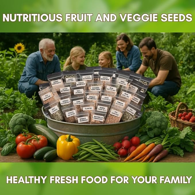 Garden Seeds Vegetable Variety Pack for Planting - Grow 125 Varieties of Heirloom Non GMO Quick Sprouting Veggies - Premium Seed Vault by Victory Gardens