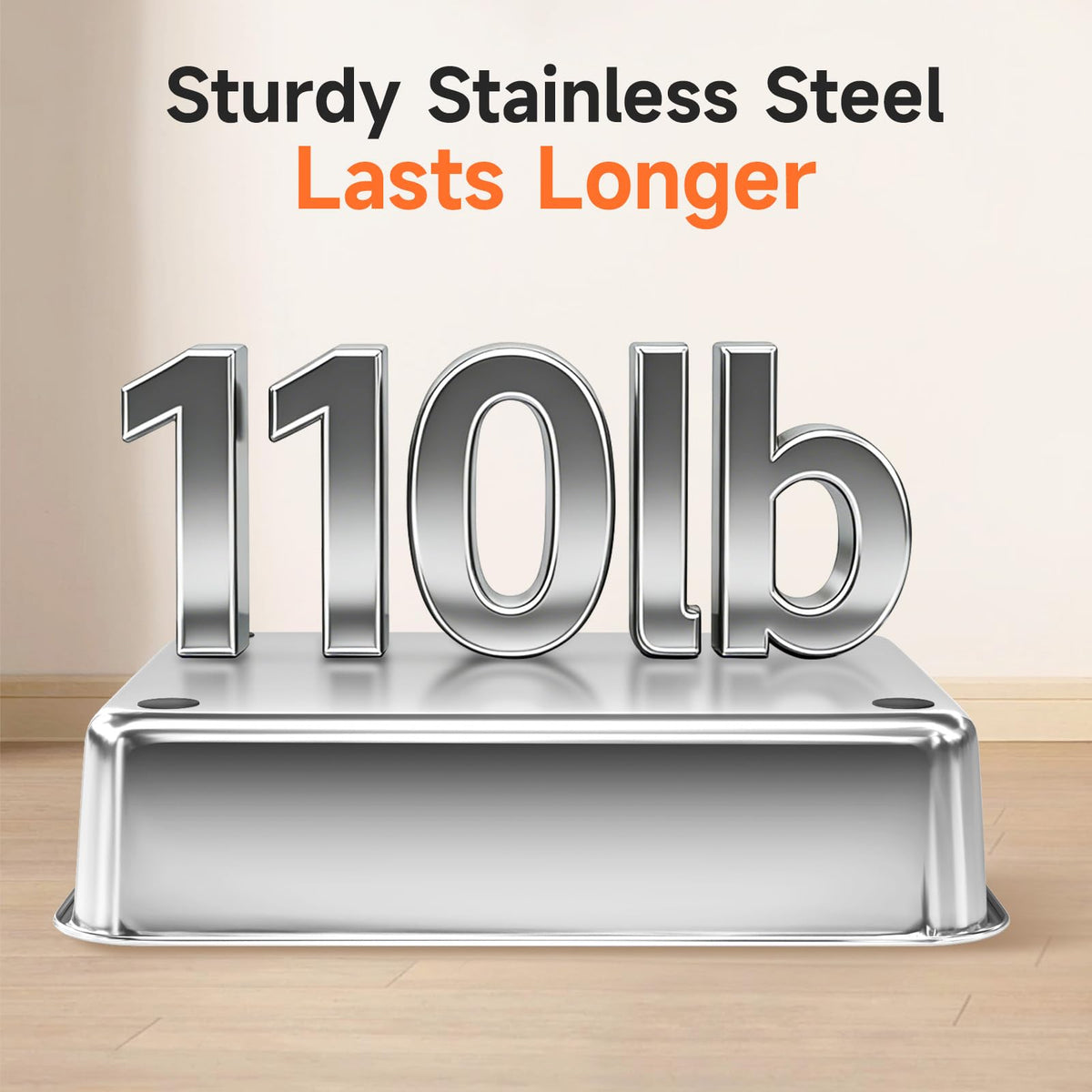Stainless Steel Cat Litter Box, Odor Free Easy Clean Metal Litter Box