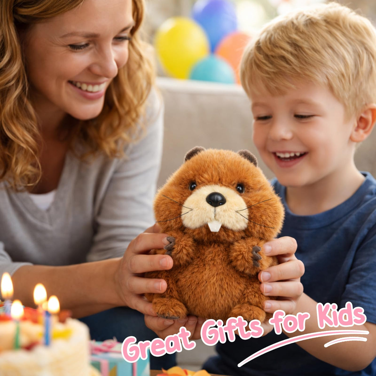 Mushymallow Sitting Groundhog Stuffed Animal Soft Plush Toy